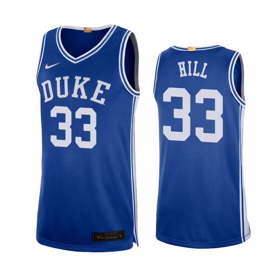 Grant Hill Duke Blue Devils #33 Limited College Baketball Jersey - Royal