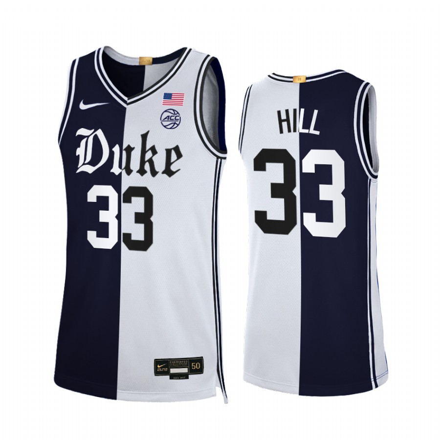 Grant Hill Duke Blue Devils Black White Jersey Cameron Brotherhood Limited Split Edition