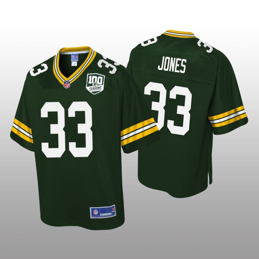Green Bay Packers #33 Green Aaron Jones Pro Line Jersey - Youth