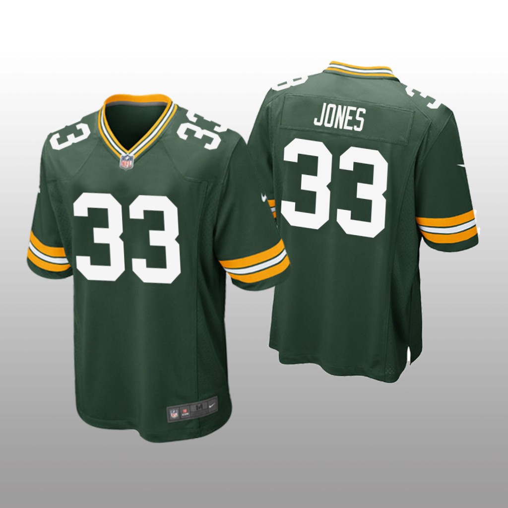 Green Bay Packers #33 Green Men's Aaron Jones Game Jersey