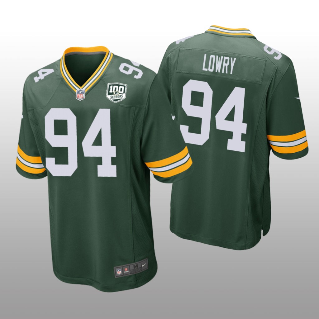 Green Bay Packers #94 Green Men's Dean Lowry Game Jersey