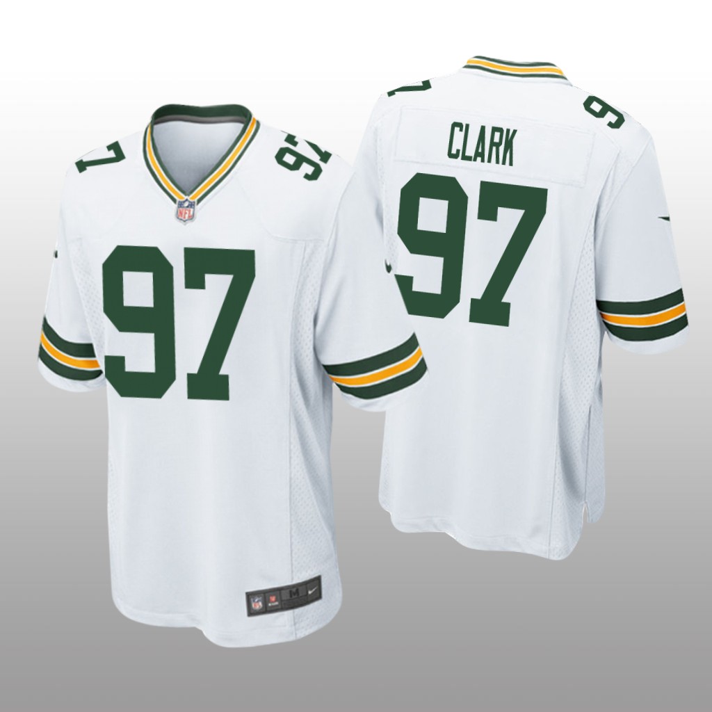 Green Bay Packers #97 White Men's Kenny Clark Game Jersey