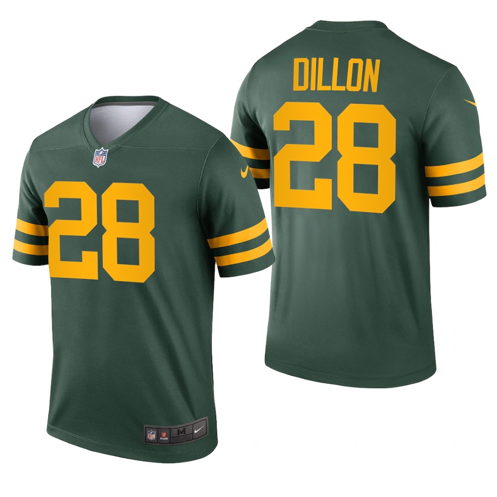 Green Bay Packers A.J. Dillon Green Jersey Alternate Legend - Men's