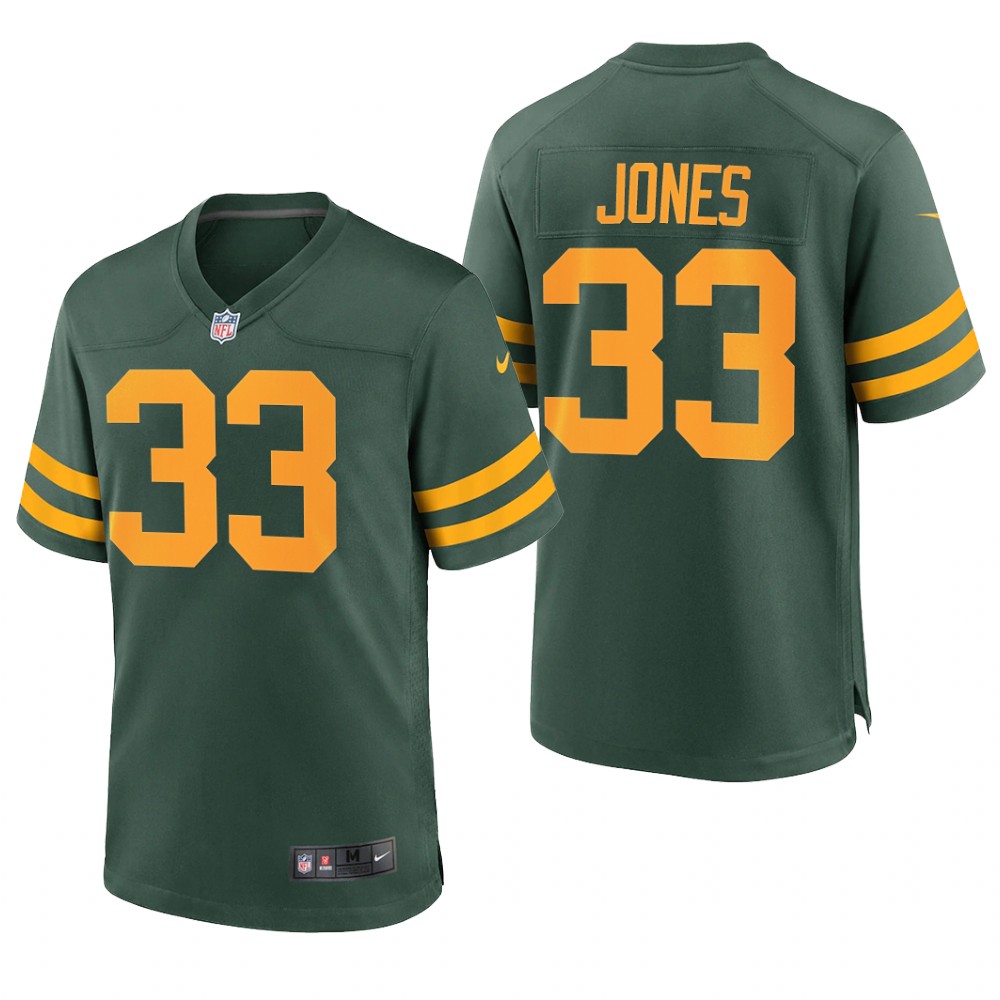 Green Bay Packers Aaron Jones Green Jersey Alternate Game - Men's