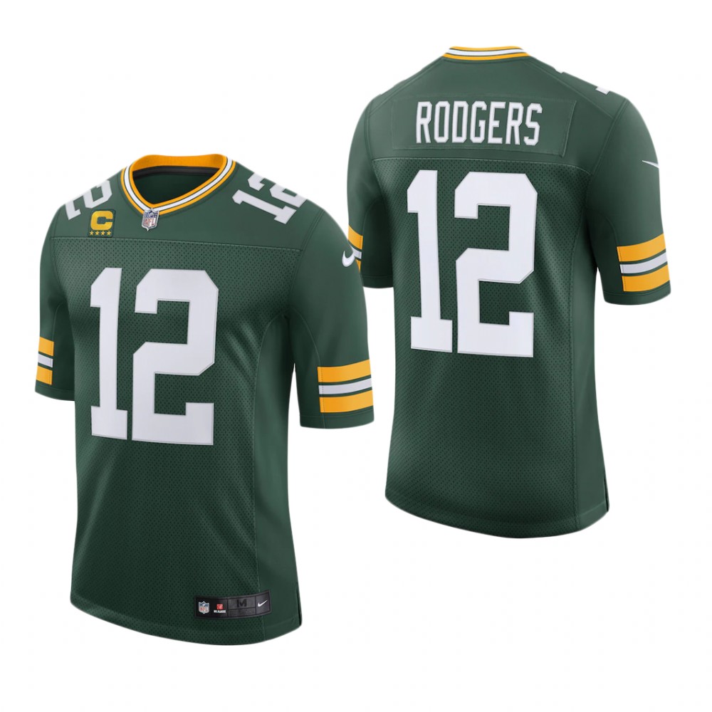 Green Bay Packers Aaron Rodgers Green Captain Vapor Limited - Men's