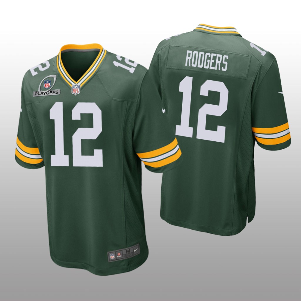 Green Bay Packers Aaron Rodgers Green Game 2021 NFL Playoffs Patch - Men's
