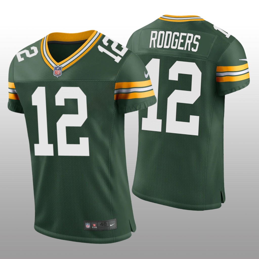 Green Bay Packers Aaron Rodgers Green Jersey Classic Vapor Elite Men's