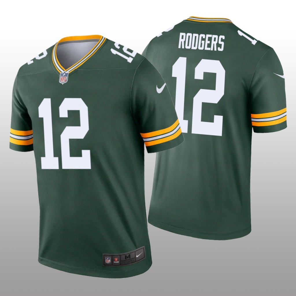 Green Bay Packers Aaron Rodgers Green Jersey Legend - Men's