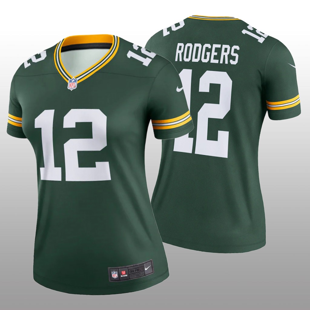 Green Bay Packers Aaron Rodgers Green Jersey Legend - Women's