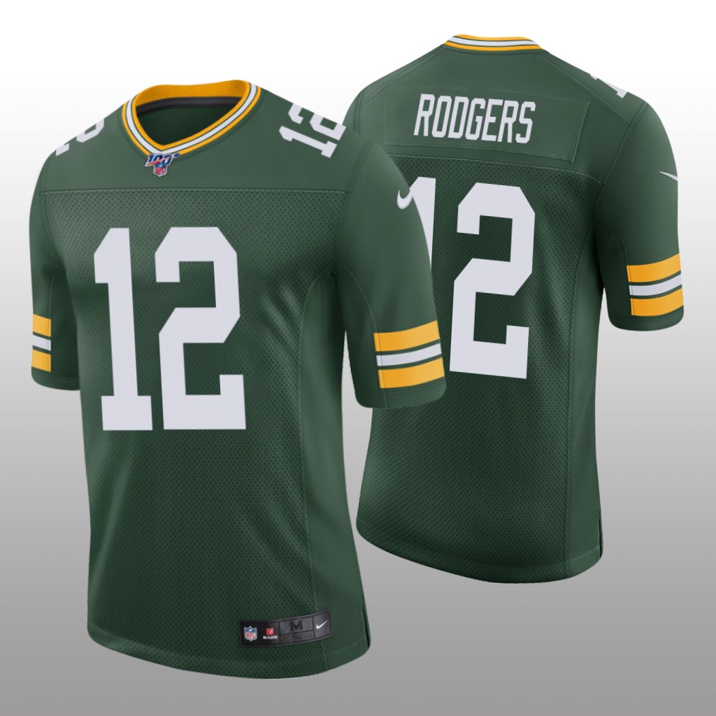 Green Bay Packers Aaron Rodgers Green Vapor Limited Jersey 100th Season - Men's