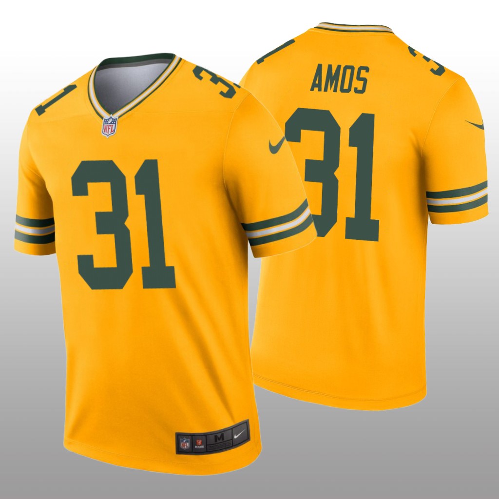 Green Bay Packers Adrian Amos Gold Jersey Inverted Legend - Men's