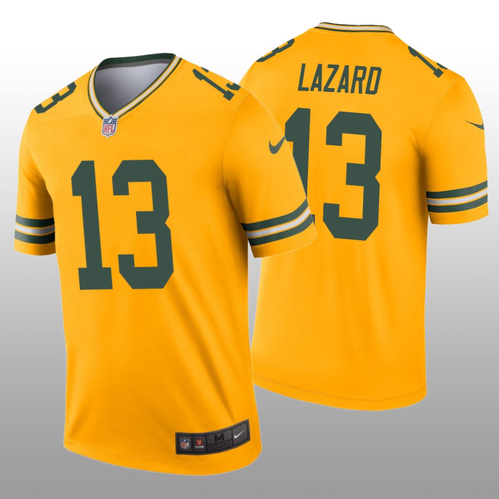 Green Bay Packers Allen Lazard Gold Jersey Inverted Legend - Men's