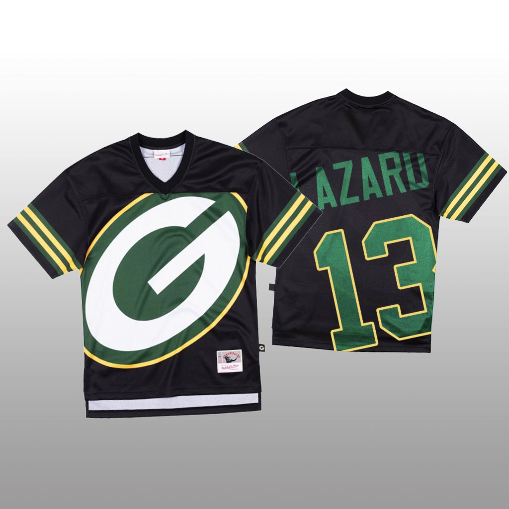 Green Bay Packers Allen Lazard Mitchell & Ness Black Jersey Big Face - Men's