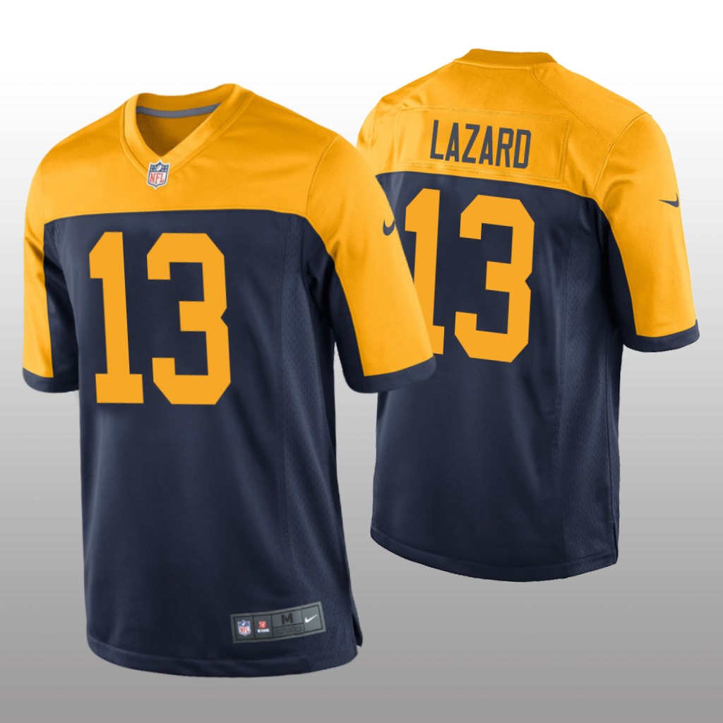 Green Bay Packers Allen Lazard Navy Jersey Throwback Game - Men's