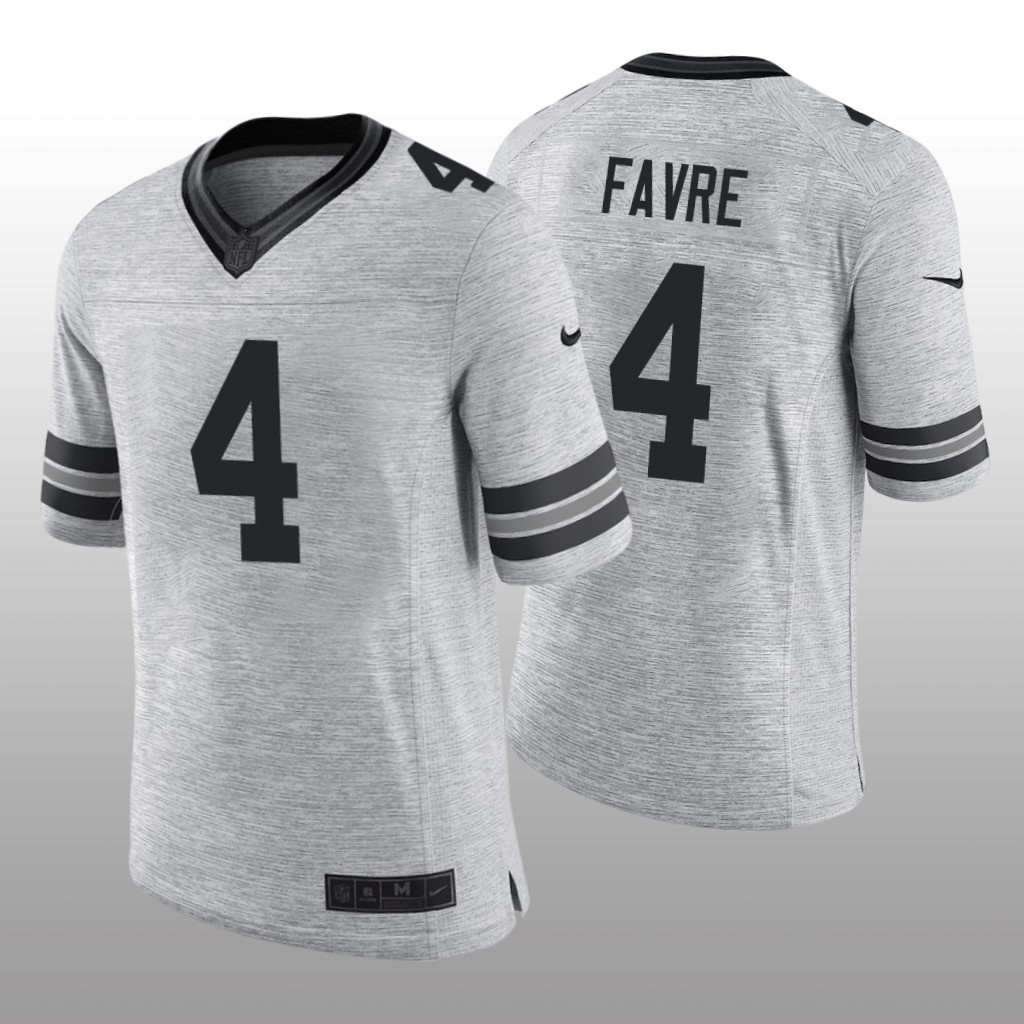 Green Bay Packers Brett Favre Gray Jersey Gridiron Gray Limited