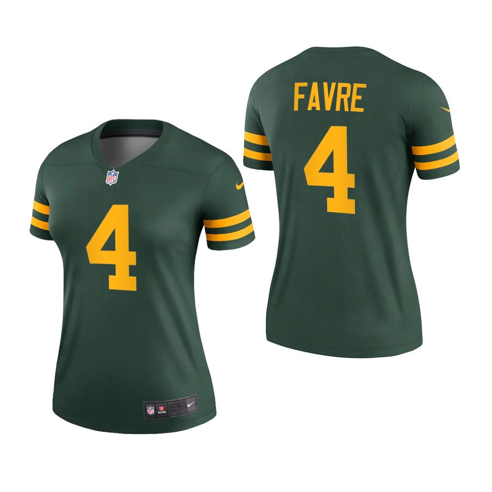 Green Bay Packers Brett Favre Green Jersey Alternate Legend - Women's