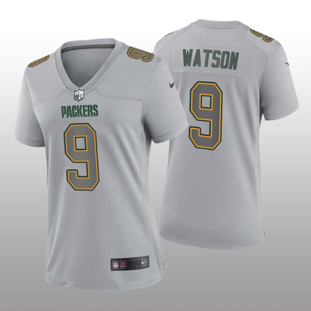 Green Bay Packers Christian Watson Gray Jersey Atmosphere Fashion Game - Women's