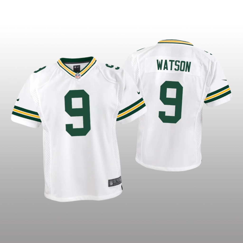 Green Bay Packers Christian Watson White Jersey Game - Youth