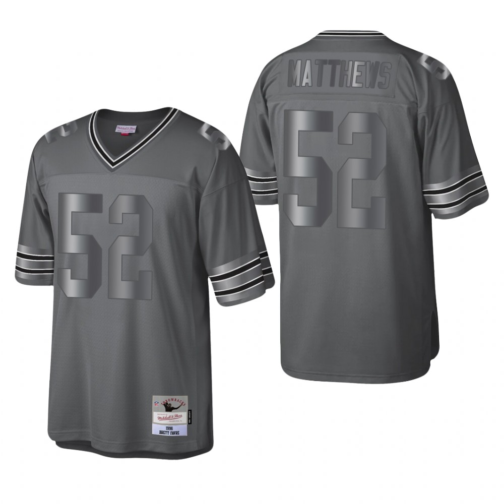 Green Bay Packers Clay Matthews Charcoal Metal Legacy 1996 Throwback - Men's