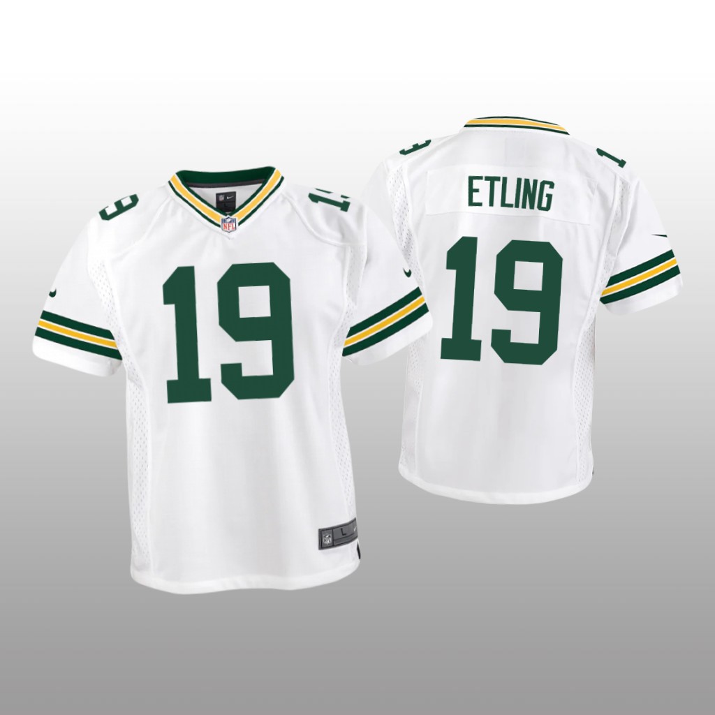 Green Bay Packers Danny Etling White Jersey Game - Youth