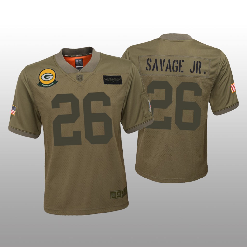 Green Bay Packers Darnell Savage Jr. Camo Game Jersey 2019 Salute to Service - Youth