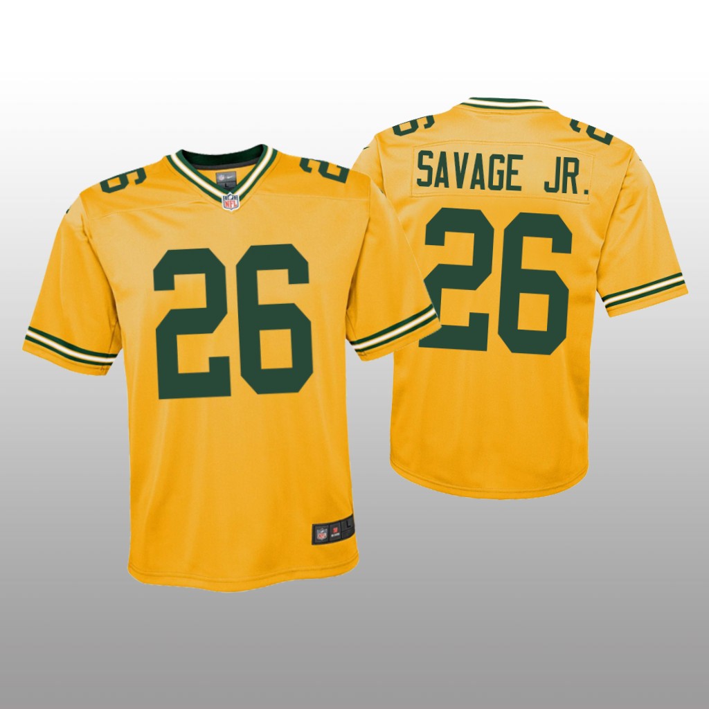 Green Bay Packers Darnell Savage Jr. Gold Jersey Inverted Game - Youth