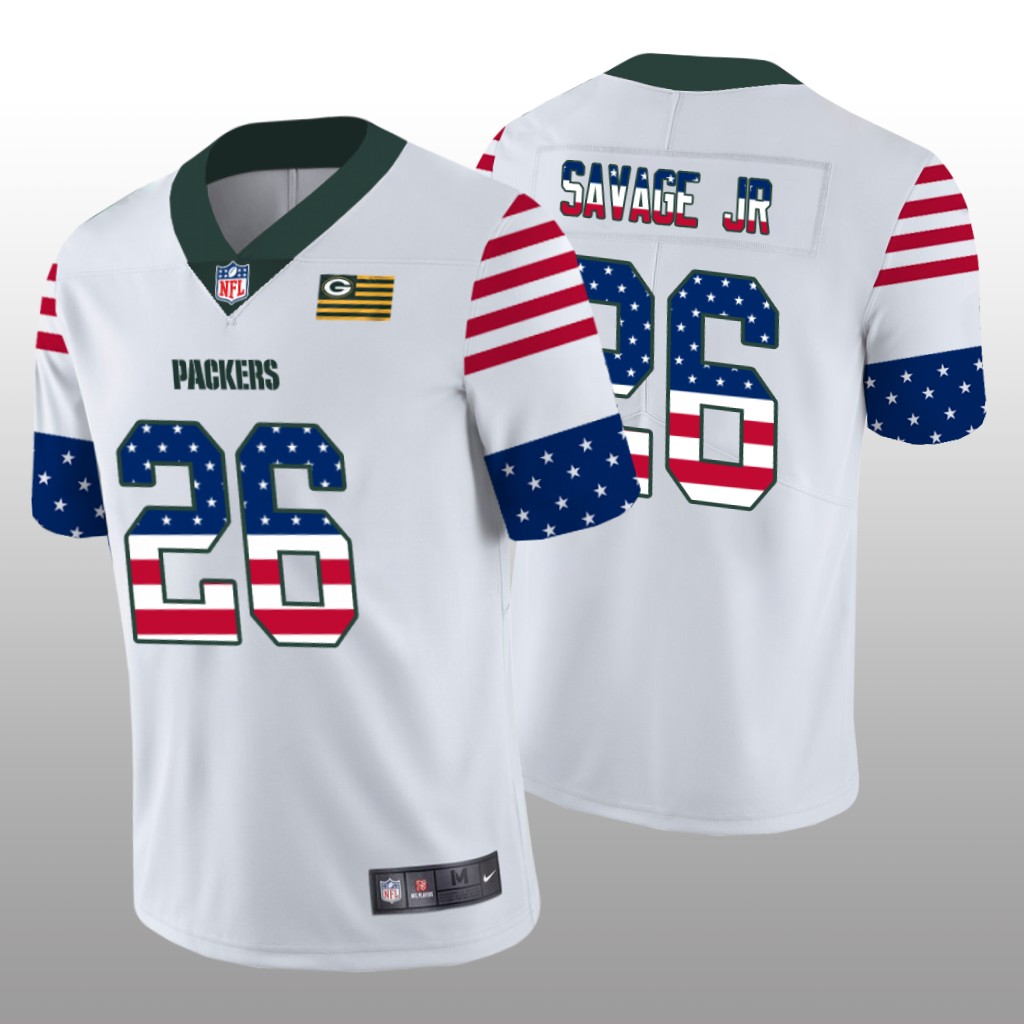 Green Bay Packers Darnell Savage Jr. White Jersey Independence Day