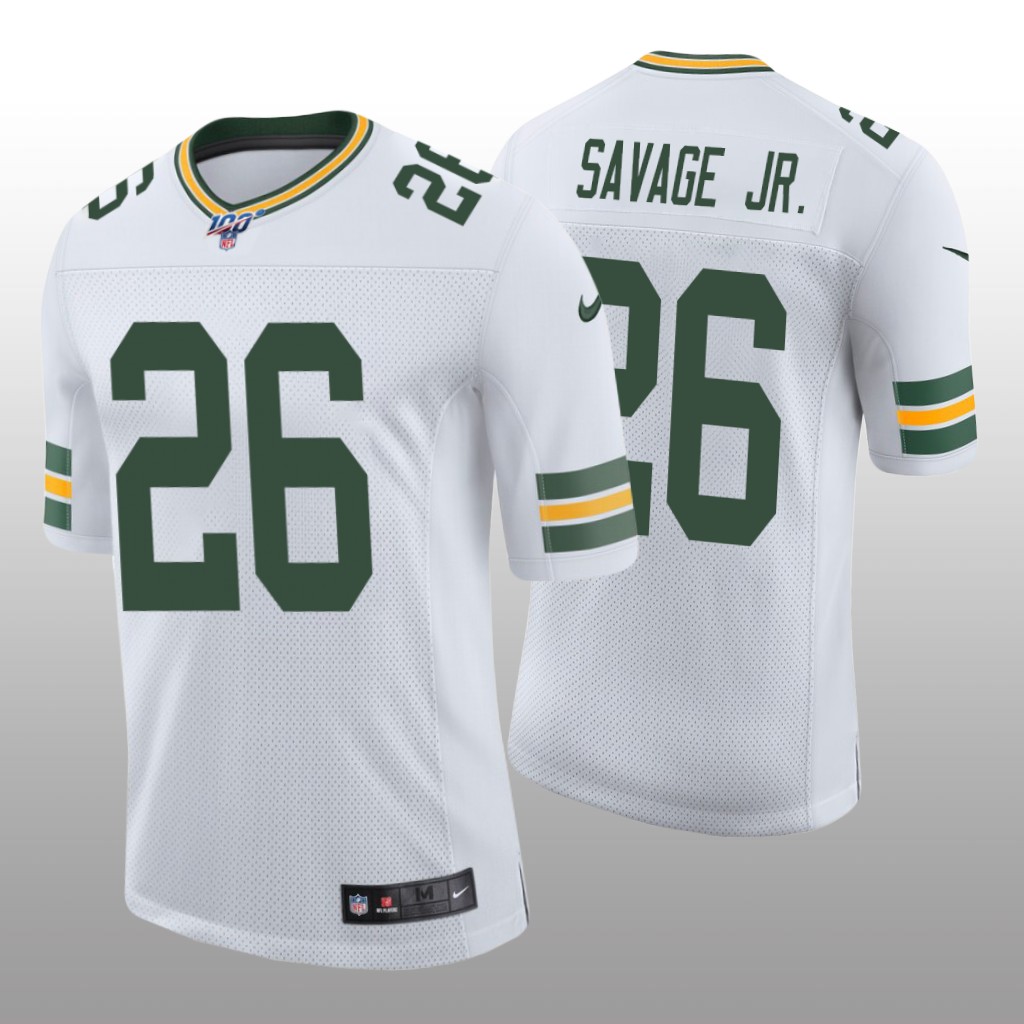 Nike Green Bay Packers No26 Darnell Savage White Women's Stitched NFL 100th Season Vapor Limited Jersey