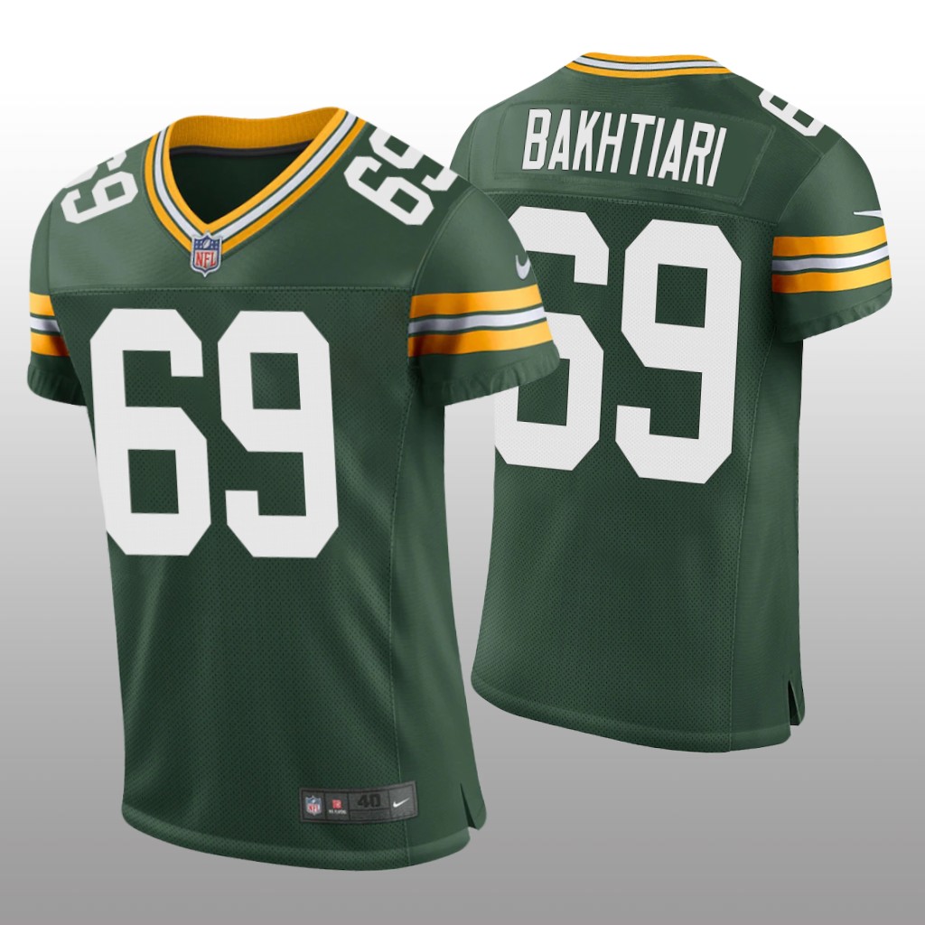 Green Bay Packers David Bakhtiari Green Jersey Classic Vapor Elite Men's