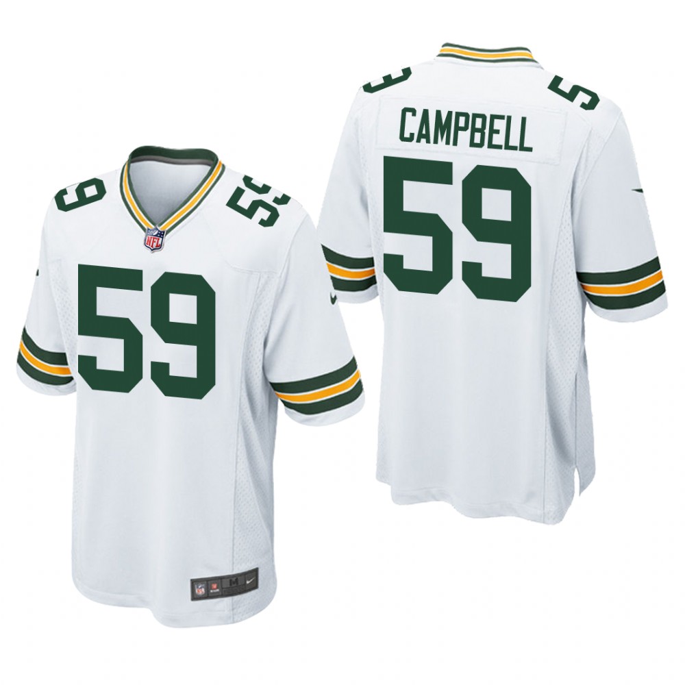 Green Bay Packers De'Vondre Campbell White Jersey Game - Men's
