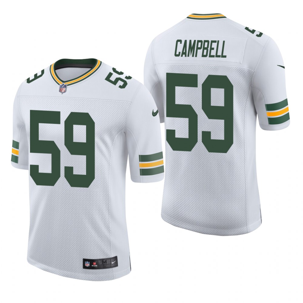 Green Bay Packers De'Vondre Campbell White Jersey Vapor Limited - Men's