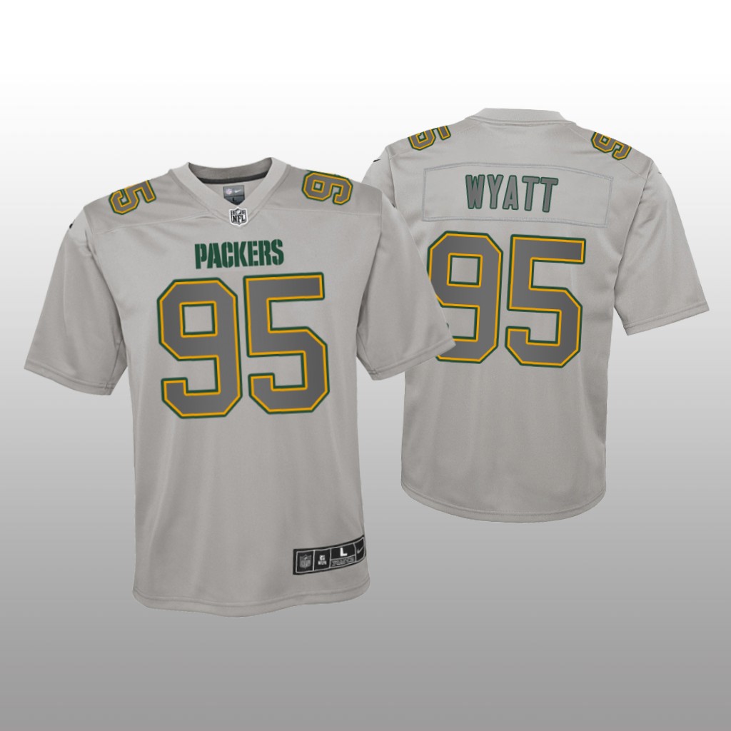 Green Bay Packers Devonte Wyatt Gray Jersey Atmosphere Fashion Game - Youth