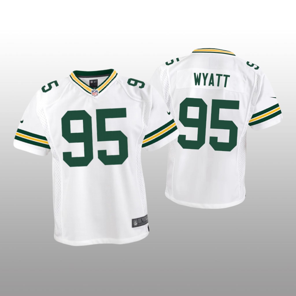Green Bay Packers Devonte Wyatt White Jersey Game - Youth