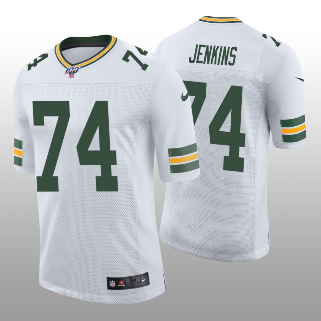 Green Bay Packers Elgton Jenkins White Vapor Limited Jersey 100th Season - Men's