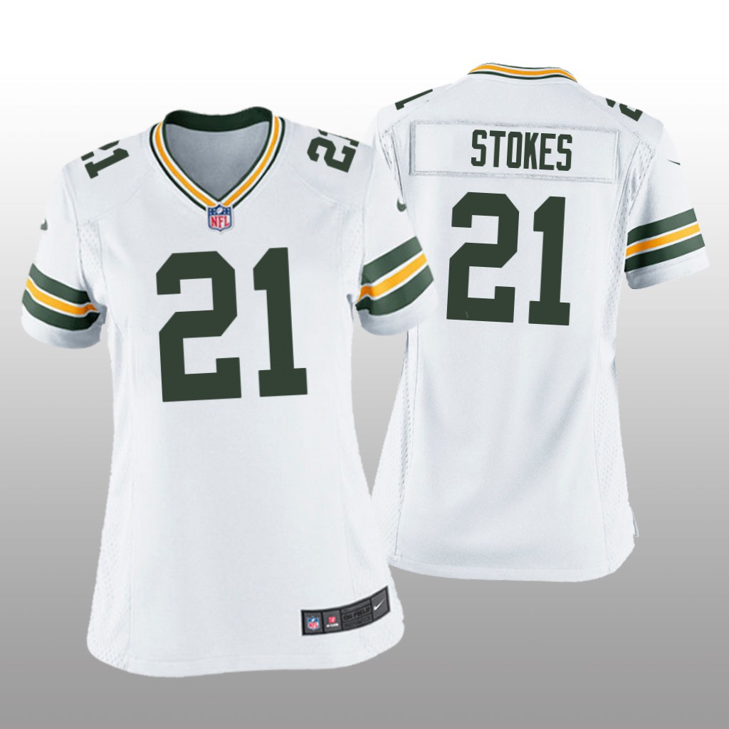 Green Bay Packers Eric Stokes White Jersey Game - Women's