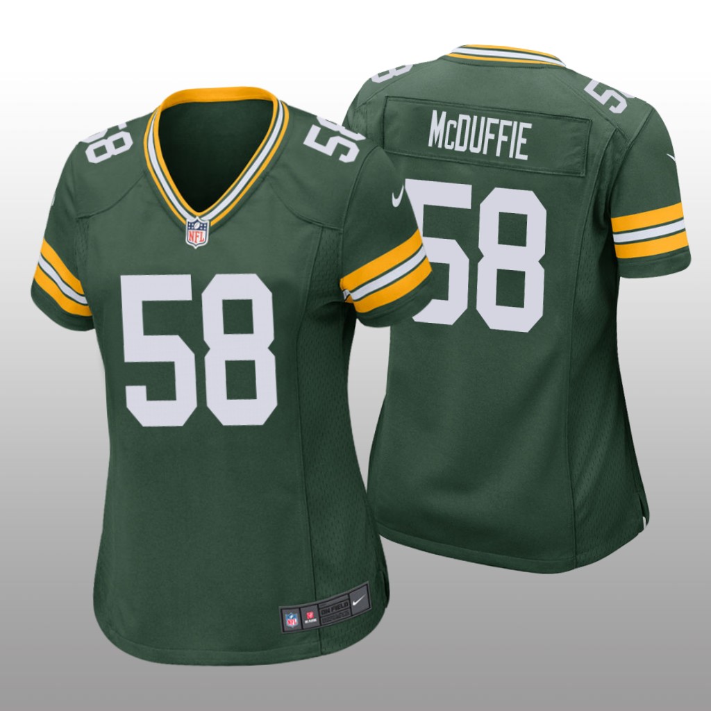 Green Bay Packers Isaiah McDuffie Green Jersey Game - Women's