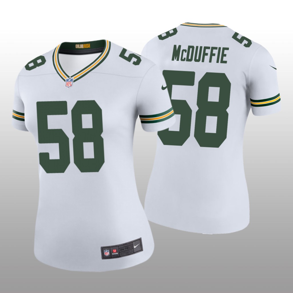 Green Bay Packers Isaiah McDuffie White Jersey Color Rush Legend - Women's