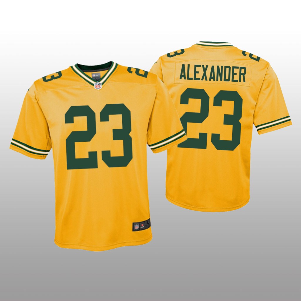 Green Bay Packers Jaire Alexander Gold Jersey Inverted Game - Youth