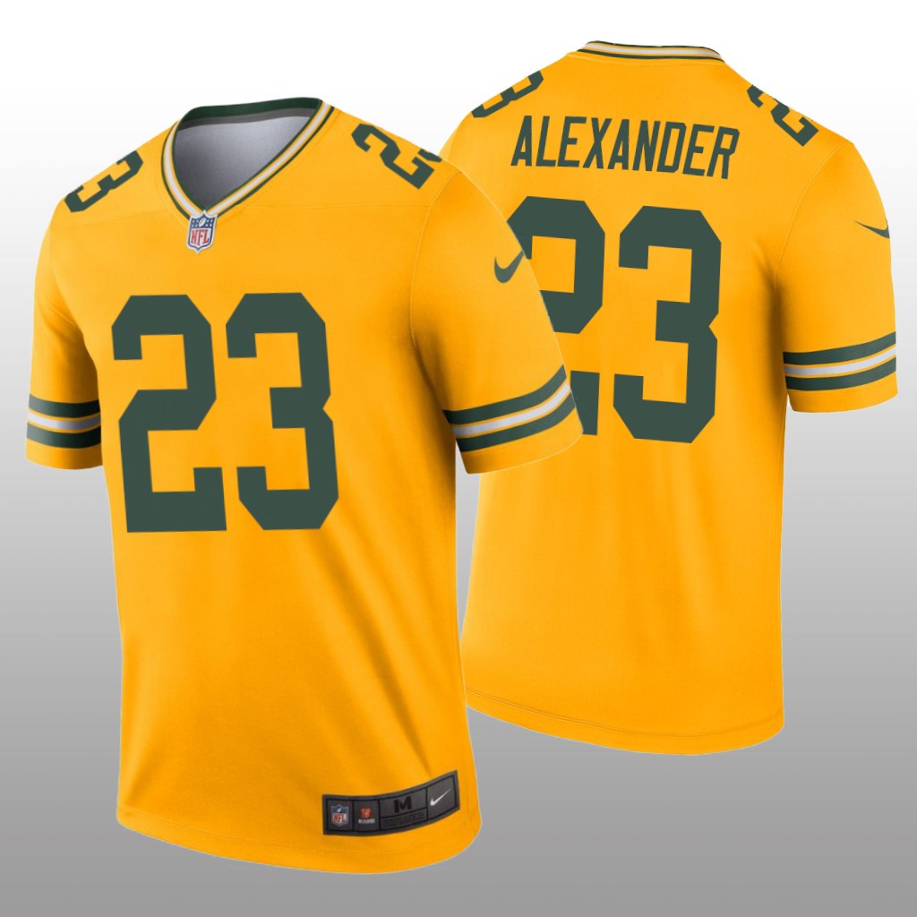 Green Bay Packers Jaire Alexander Gold Jersey Inverted Legend - Men's