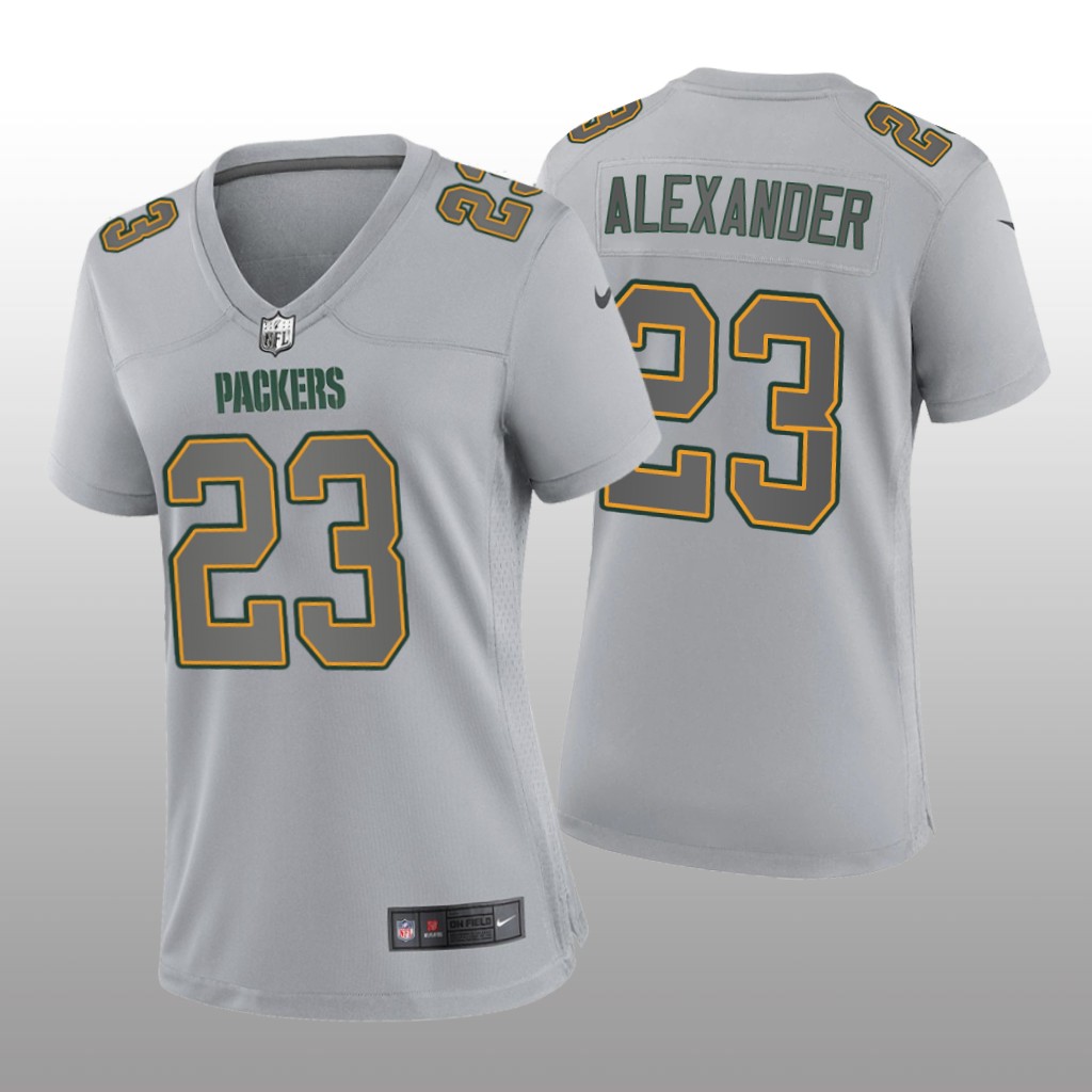 Green Bay Packers Jaire Alexander Gray Jersey Atmosphere Fashion Game - Women's