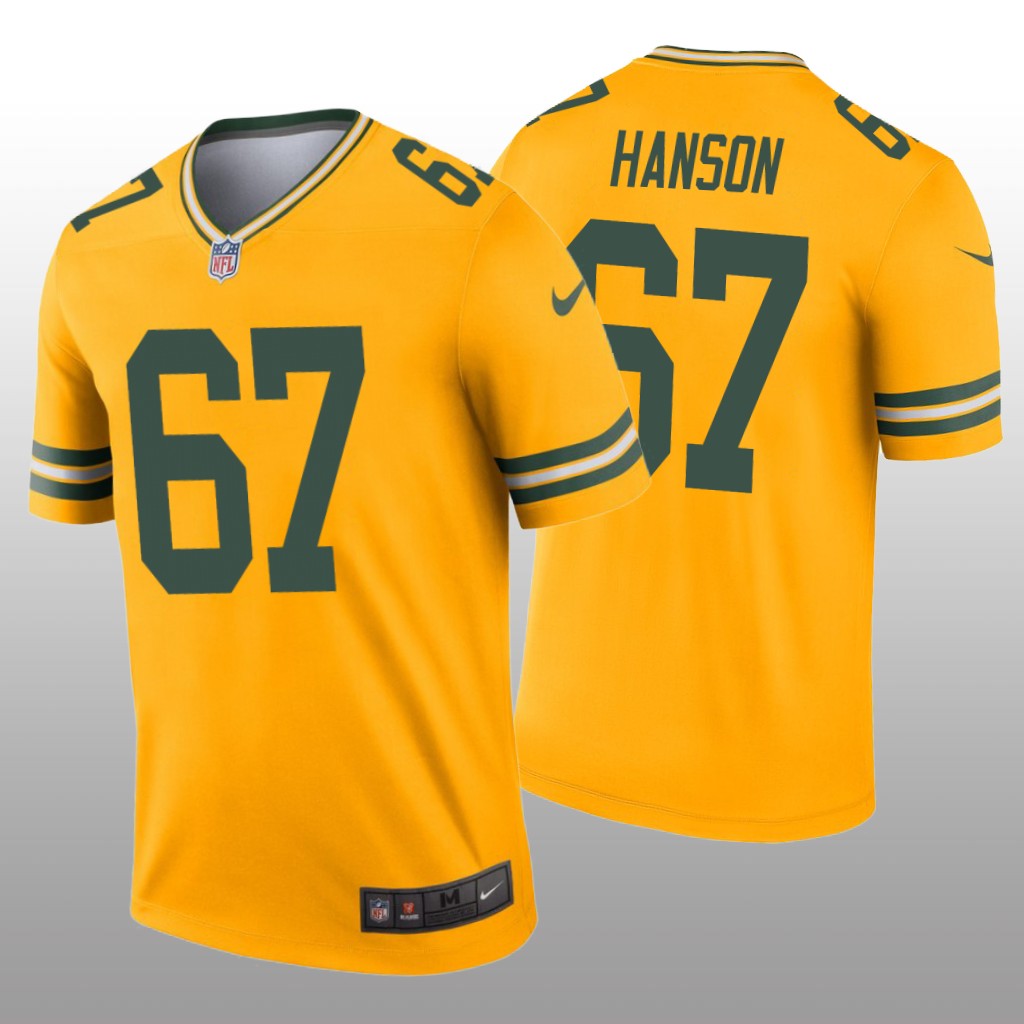 Green Bay Packers Jake Hanson Gold Jersey Inverted Legend - Men's