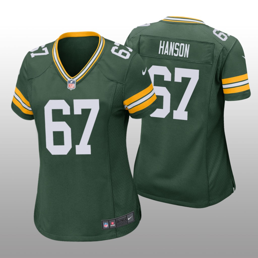 Green Bay Packers Jake Hanson Green Jersey Game - Women's