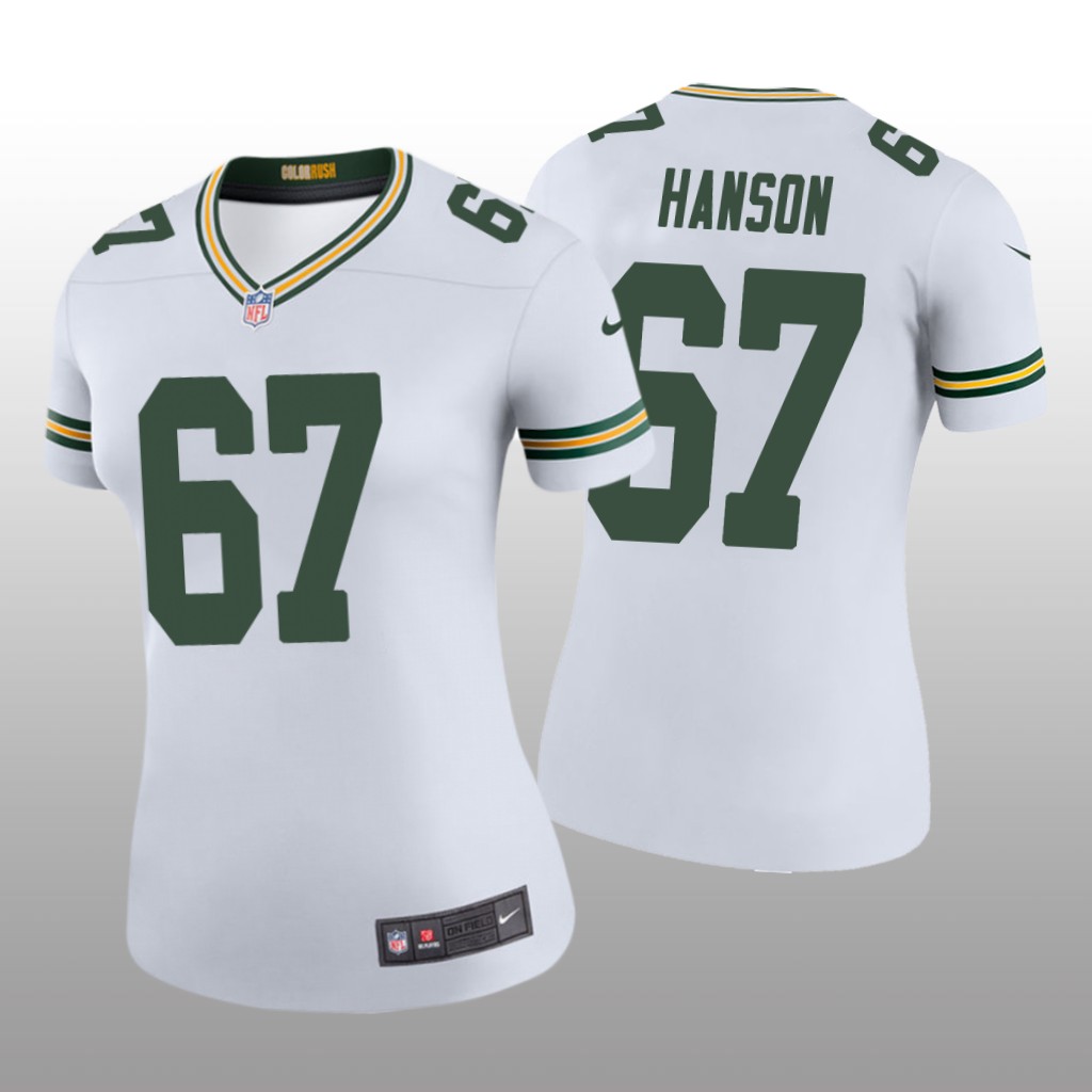 Green Bay Packers Jake Hanson White Jersey Color Rush Legend - Women's