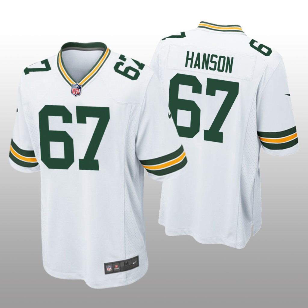 Green Bay Packers Jake Hanson White Jersey Game - Men's