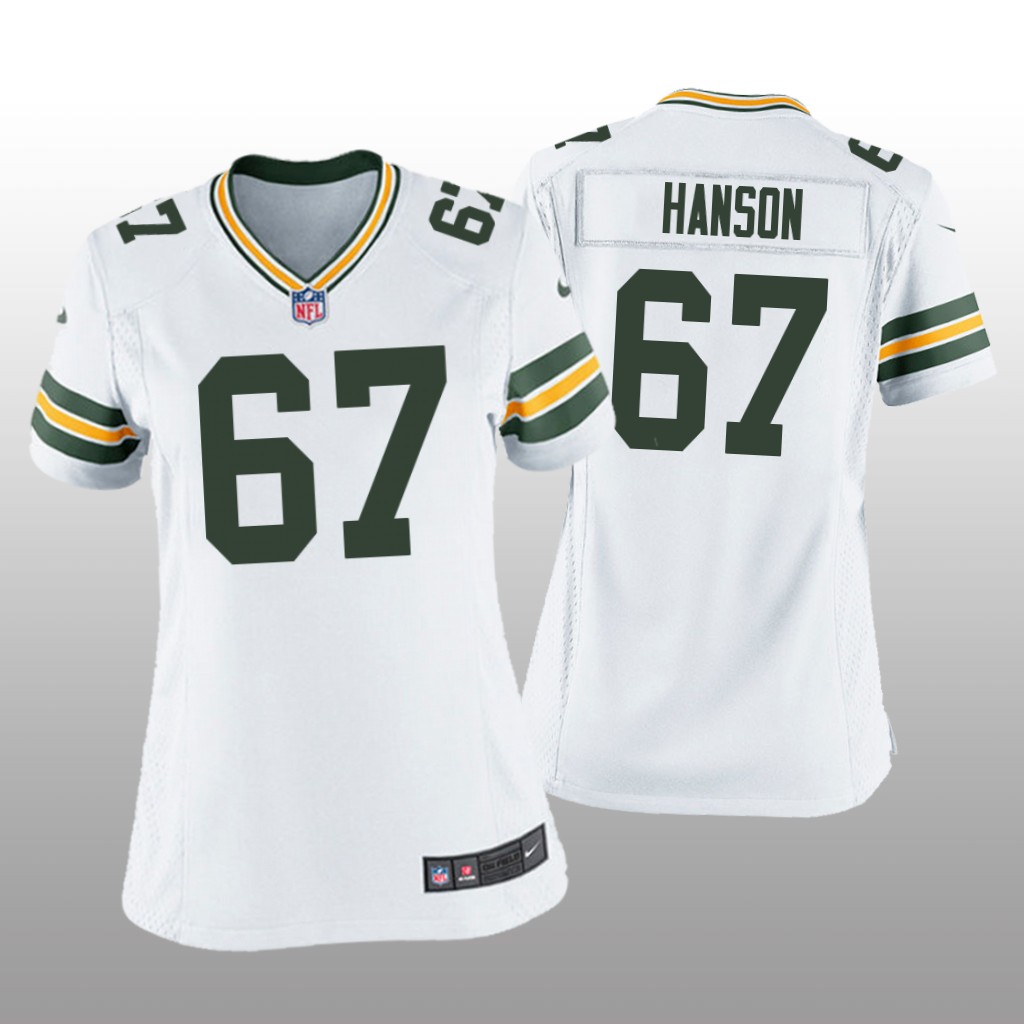 Green Bay Packers Jake Hanson White Jersey Game - Women's