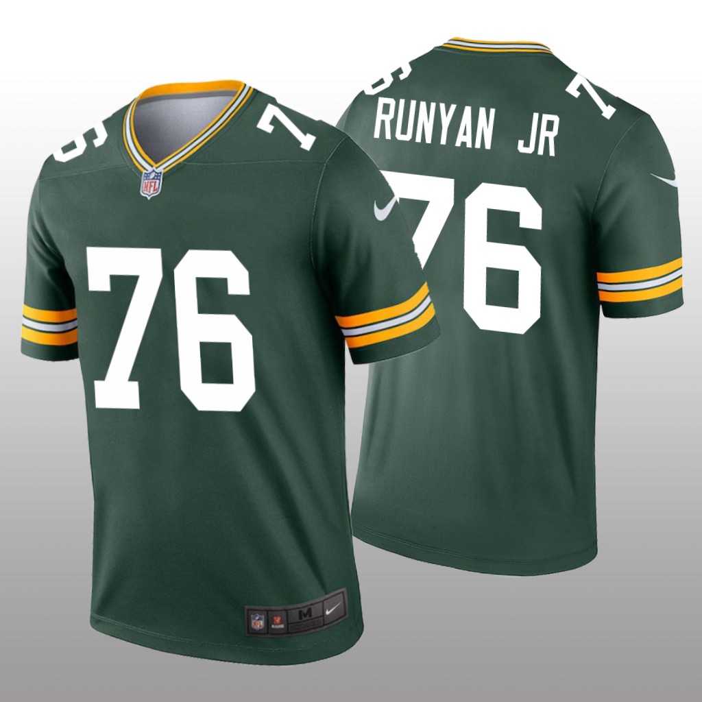 Green Bay Packers Jon Runyan Jr. Green Jersey Legend - Men's