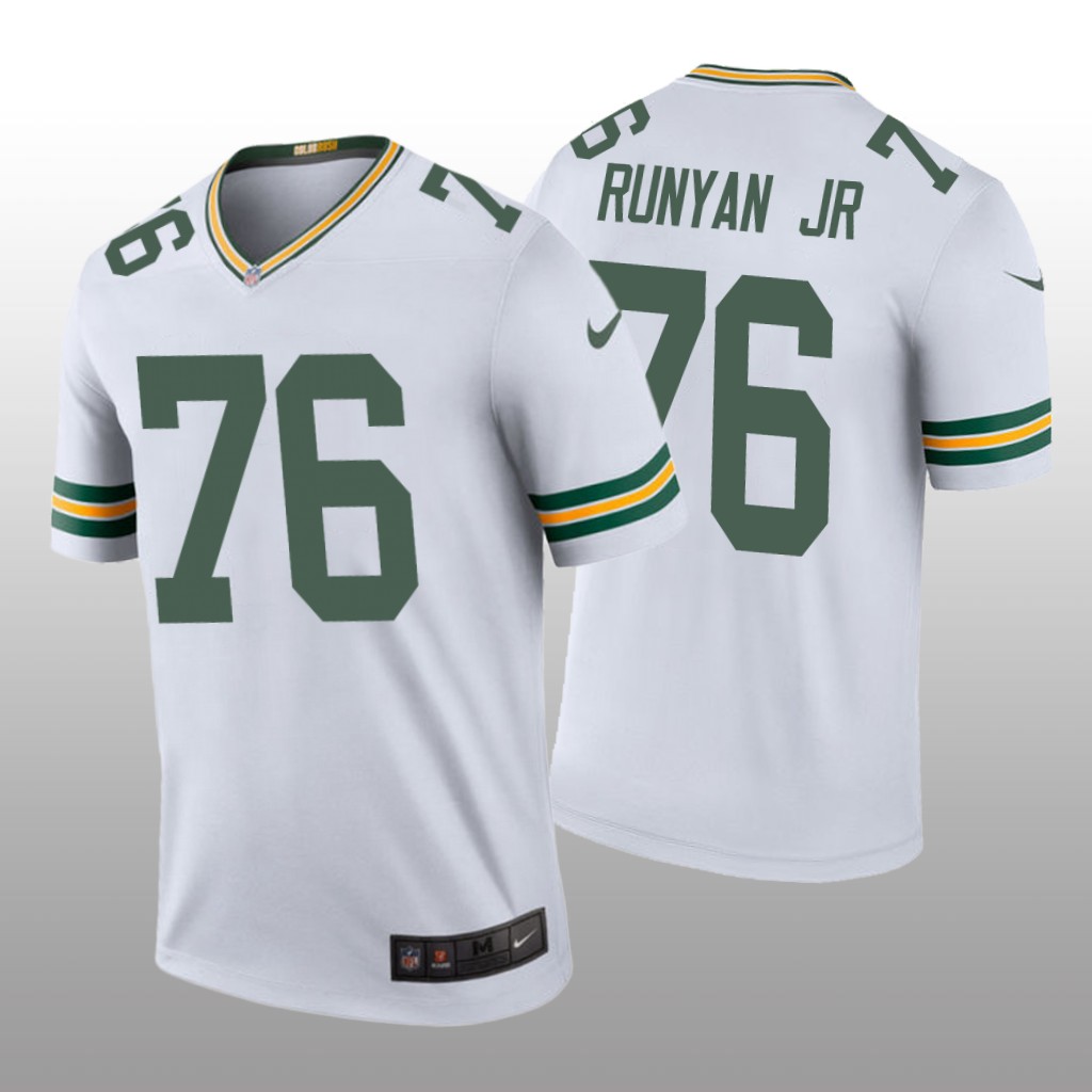 Green Bay Packers Jon Runyan Jr. White Jersey Color Rush Legend - Men's