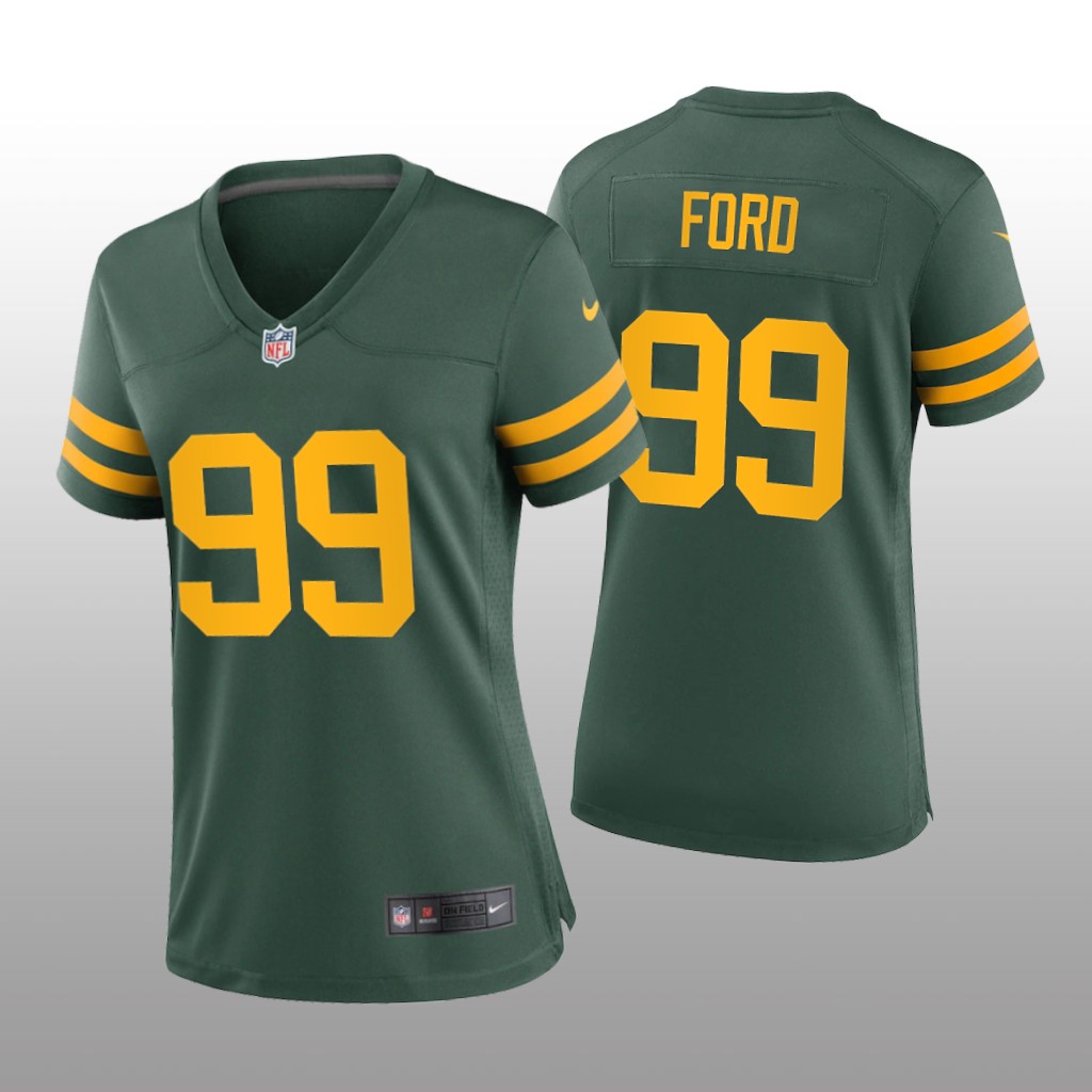Green Bay Packers Jonathan Ford Green Jersey Alternate Game - Women's