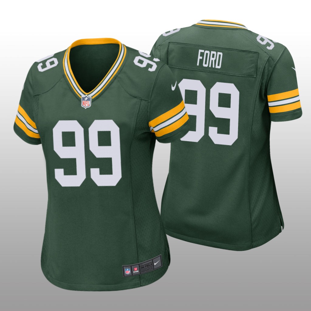 Green Bay Packers Jonathan Ford Green Jersey Game - Women's