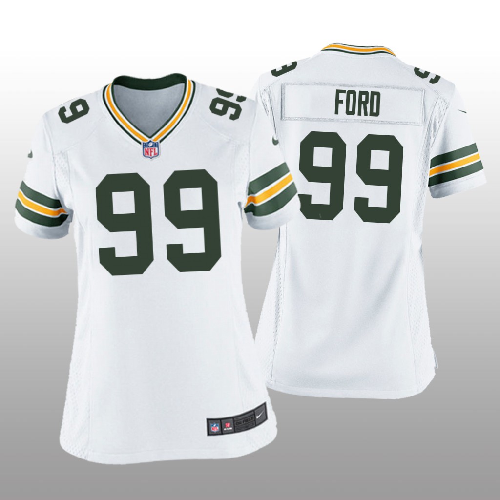 Green Bay Packers Jonathan Ford White Jersey Game - Women's